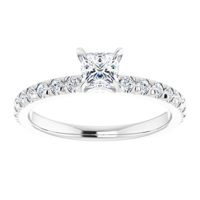French-Set Engagement Ring