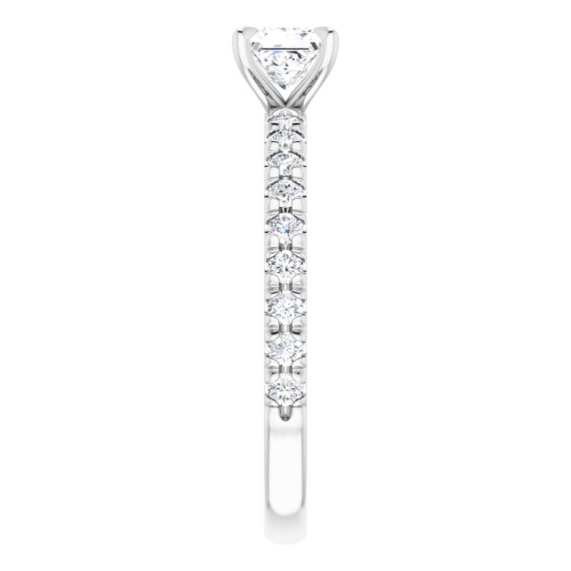 French-Set Engagement Ring