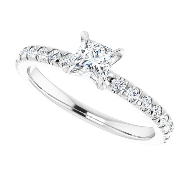 French-Set Engagement Ring