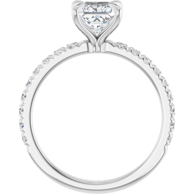 French-Set Engagement Ring