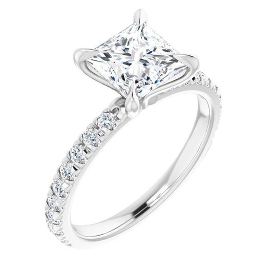 French-Set Engagement Ring