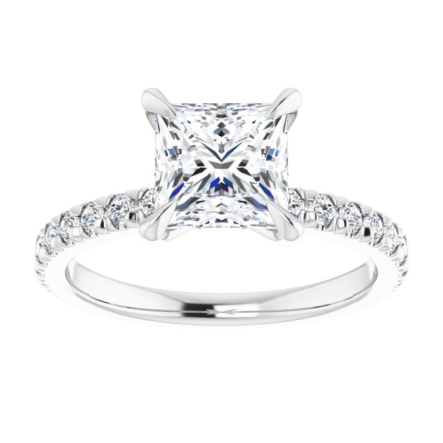 French-Set Engagement Ring