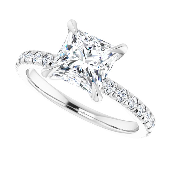 French-Set Engagement Ring