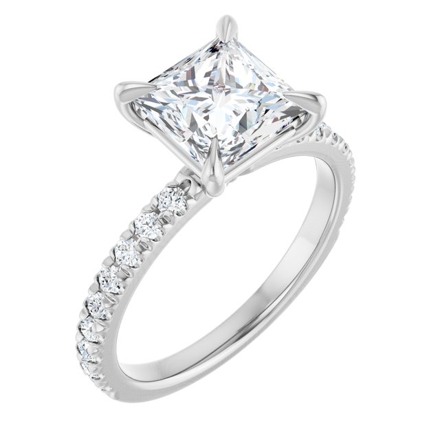 French-Set Engagement Ring