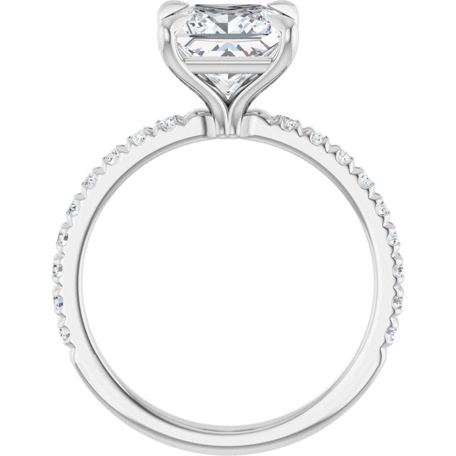 French-Set Engagement Ring