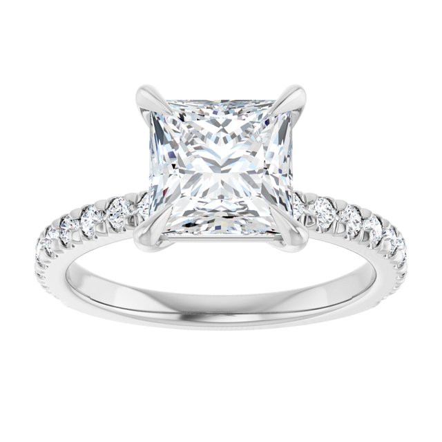 French-Set Engagement Ring