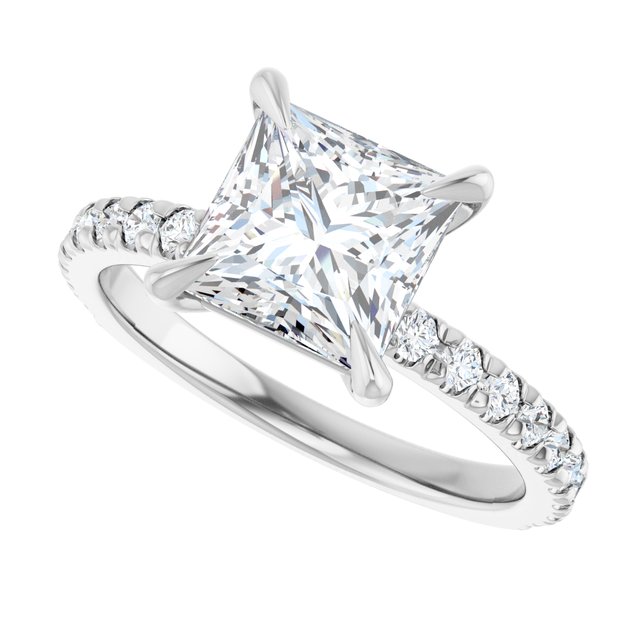 French-Set Engagement Ring