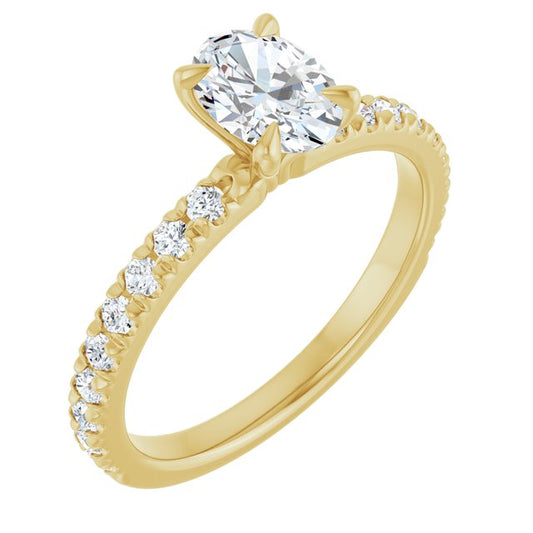 French-Set Engagement Ring