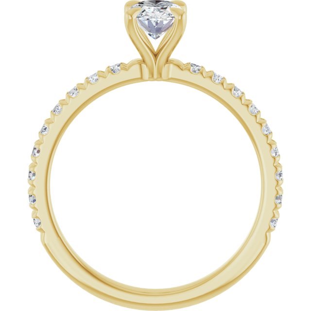 French-Set Engagement Ring