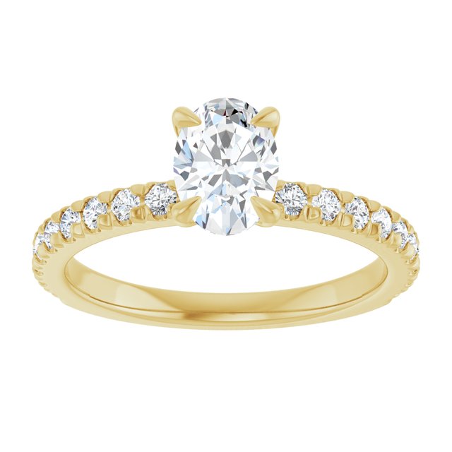 French-Set Engagement Ring