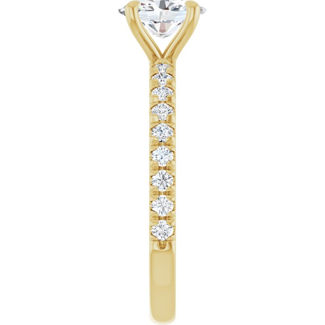 French-Set Engagement Ring