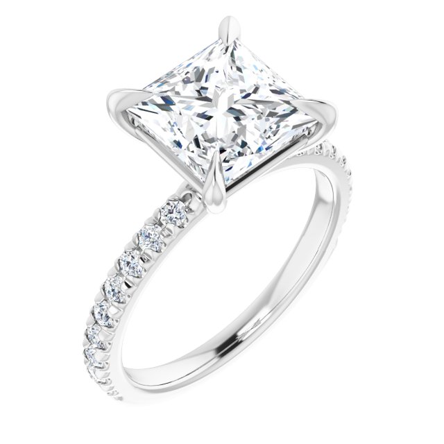 French-Set Engagement Ring