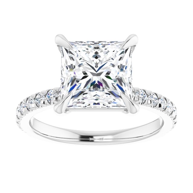 French-Set Engagement Ring