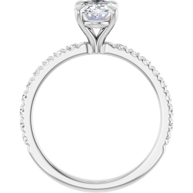 French-Set Engagement Ring