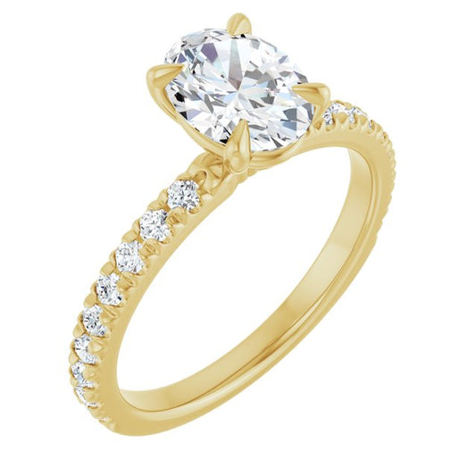 French-Set Engagement Ring