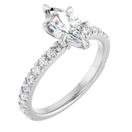 French-Set Engagement Ring