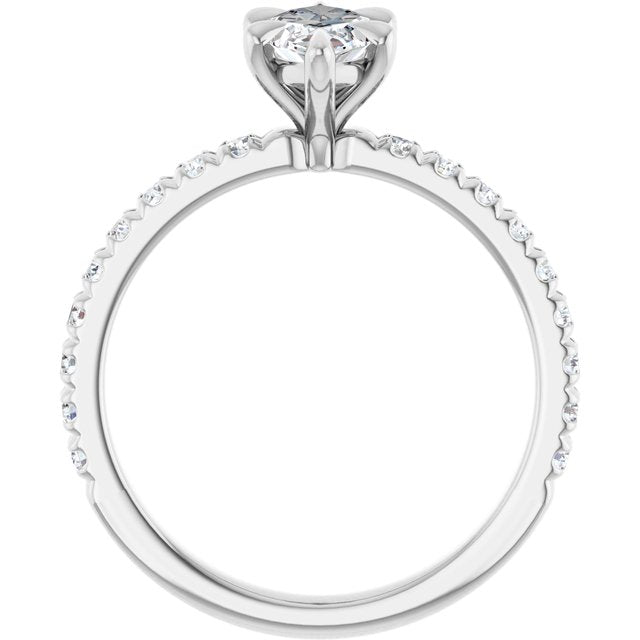 French-Set Engagement Ring