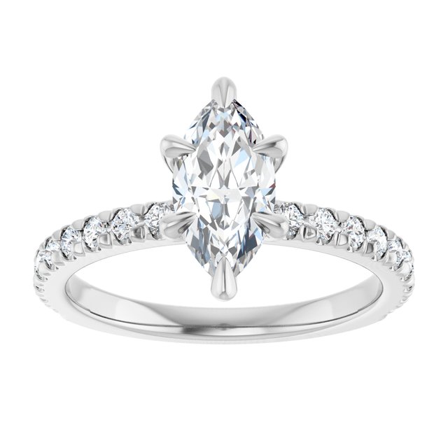 French-Set Engagement Ring