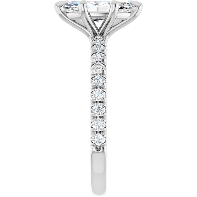 French-Set Engagement Ring