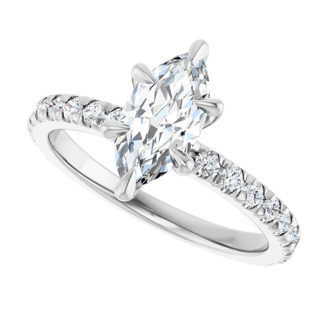 French-Set Engagement Ring