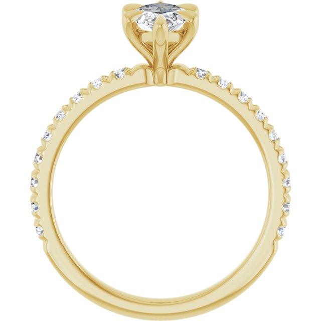French-Set Engagement Ring