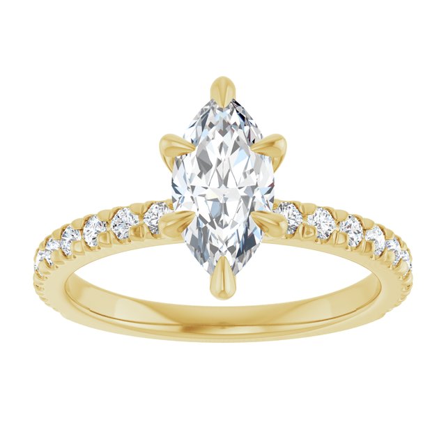 French-Set Engagement Ring