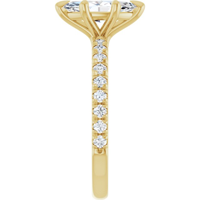 French-Set Engagement Ring