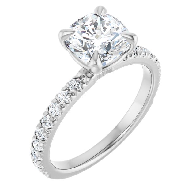 French-Set Engagement Ring