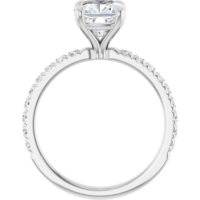 French-Set Engagement Ring