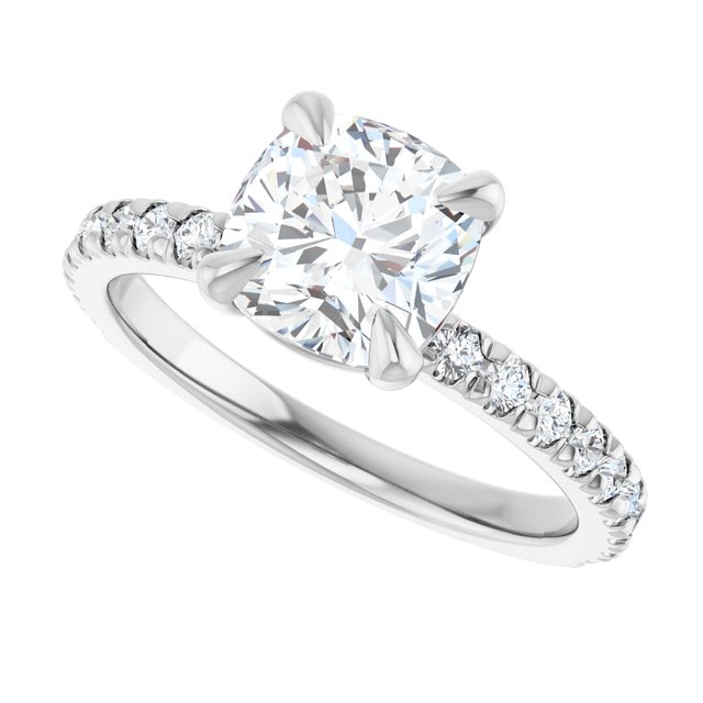 French-Set Engagement Ring