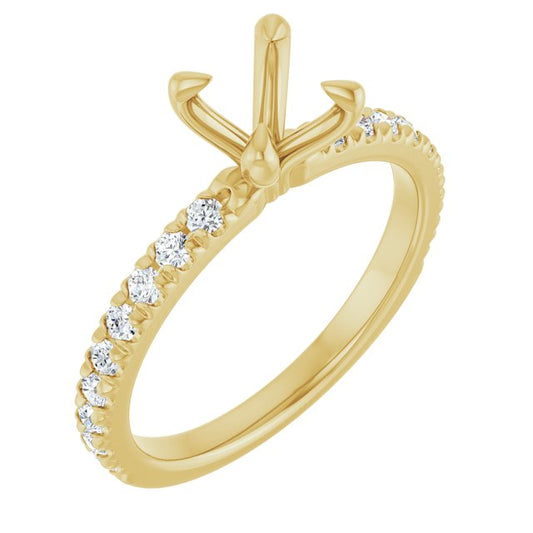 French-Set Engagement Ring