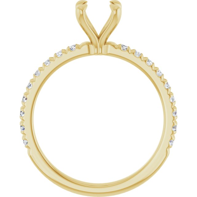 French-Set Engagement Ring