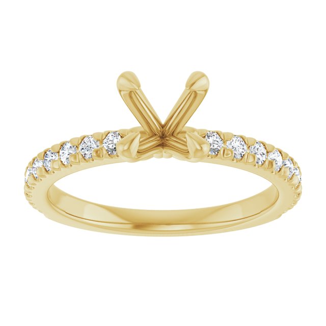 French-Set Engagement Ring