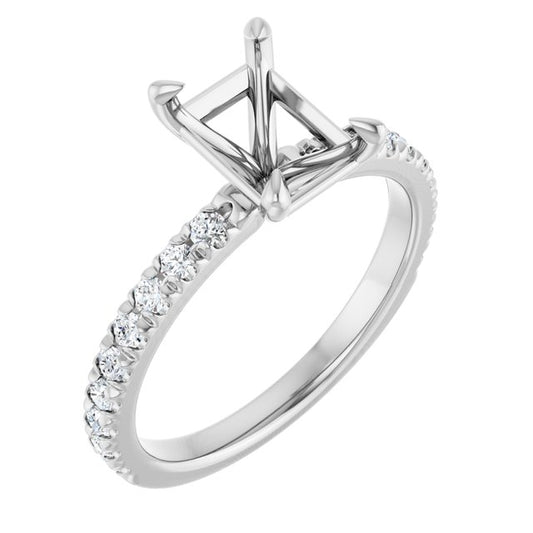 French-Set Engagement Ring