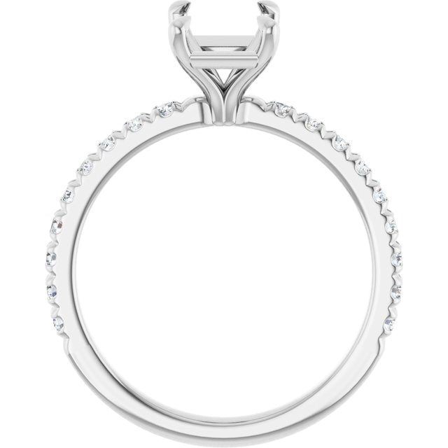 French-Set Engagement Ring
