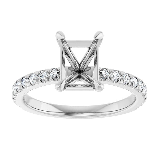 French-Set Engagement Ring