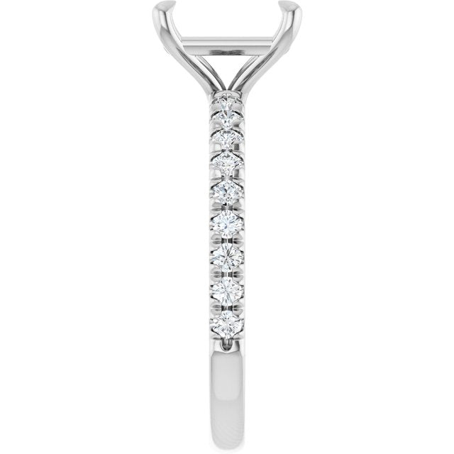 French-Set Engagement Ring