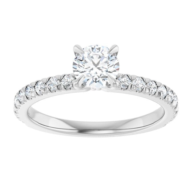 French-Set Engagement Ring