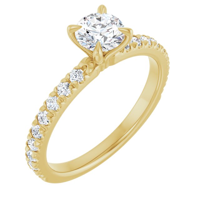 French-Set Engagement Ring