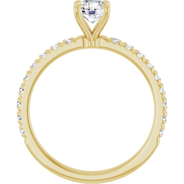 French-Set Engagement Ring