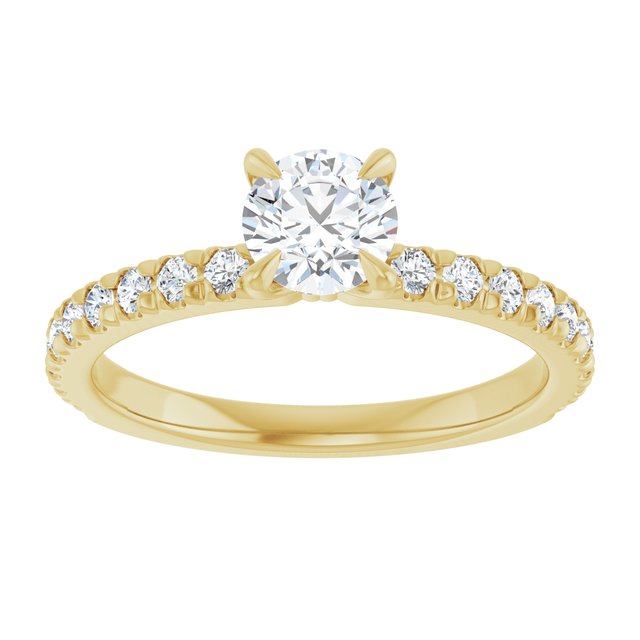 French-Set Engagement Ring