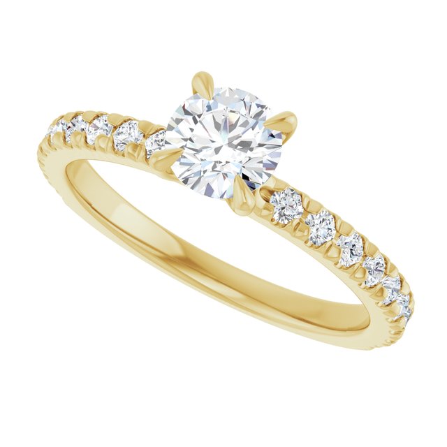 French-Set Engagement Ring