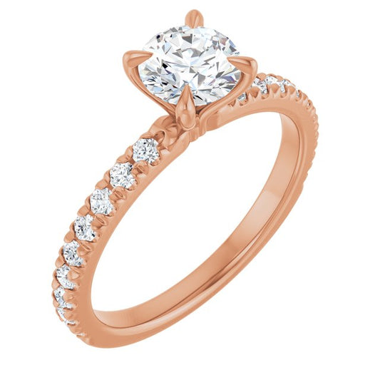 French-Set Engagement Ring