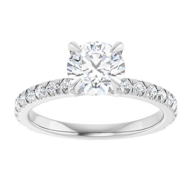 French-Set Engagement Ring