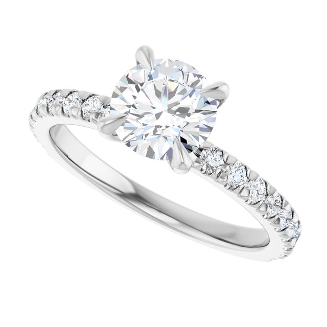 French-Set Engagement Ring