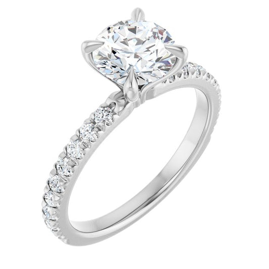 French-Set Engagement Ring