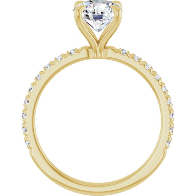French-Set Engagement Ring