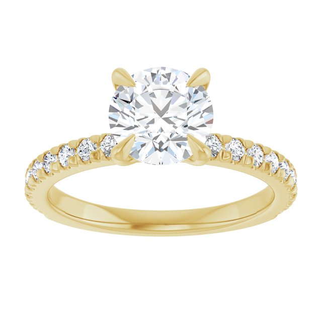 French-Set Engagement Ring