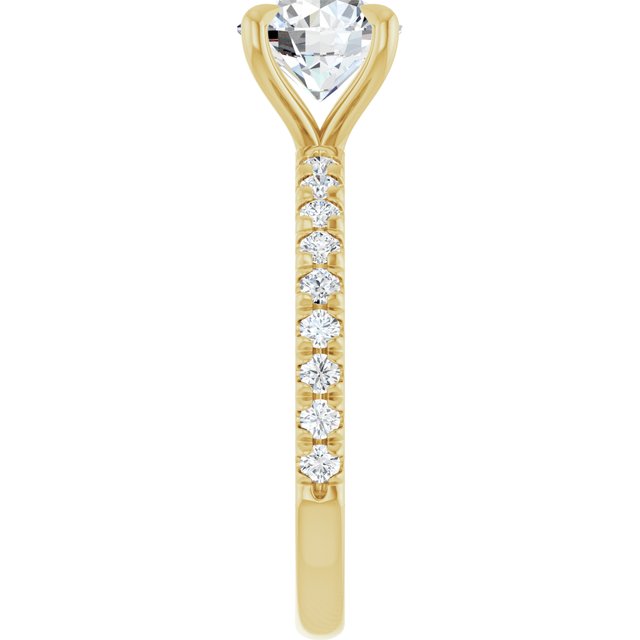 French-Set Engagement Ring