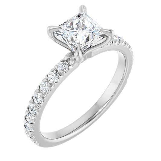 French-Set Engagement Ring